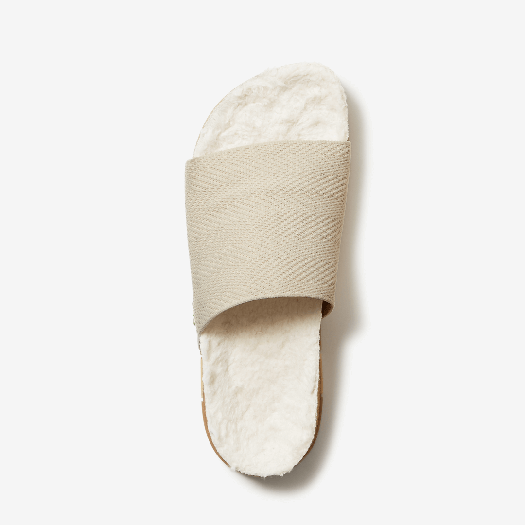 Cozy Chevron Shaw Slide - Créme Vee