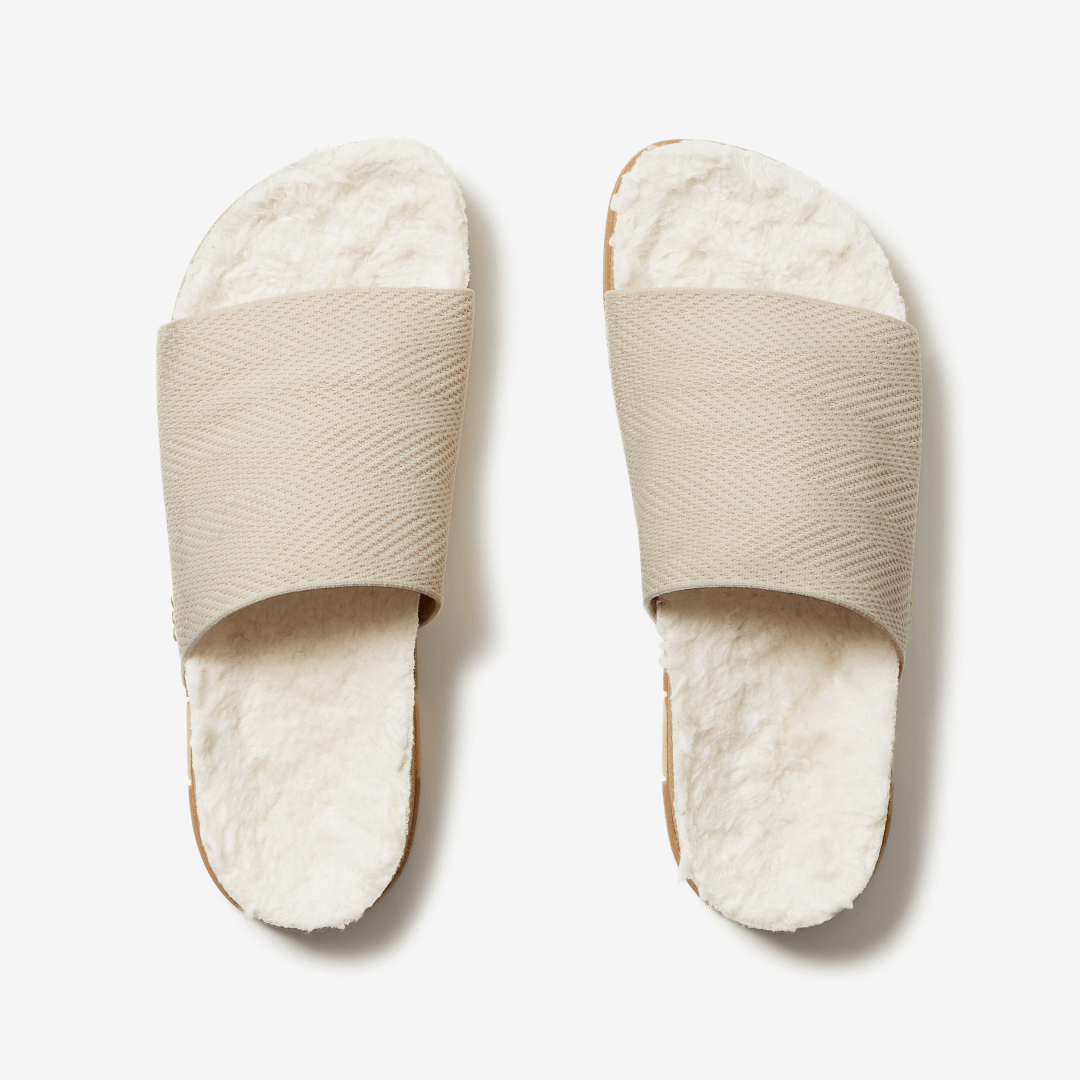 Cozy Chevron Shaw Slide - Créme Vee