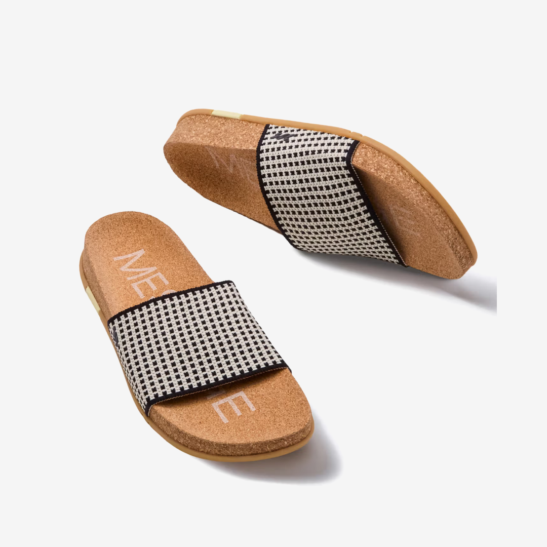 Mullen Gingham Slide - Puffin