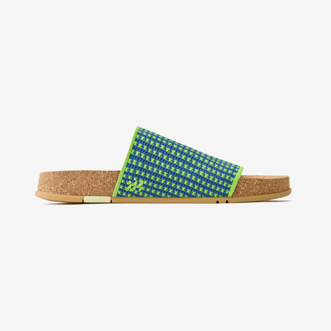 Shaw Gingham Slide - Peacock