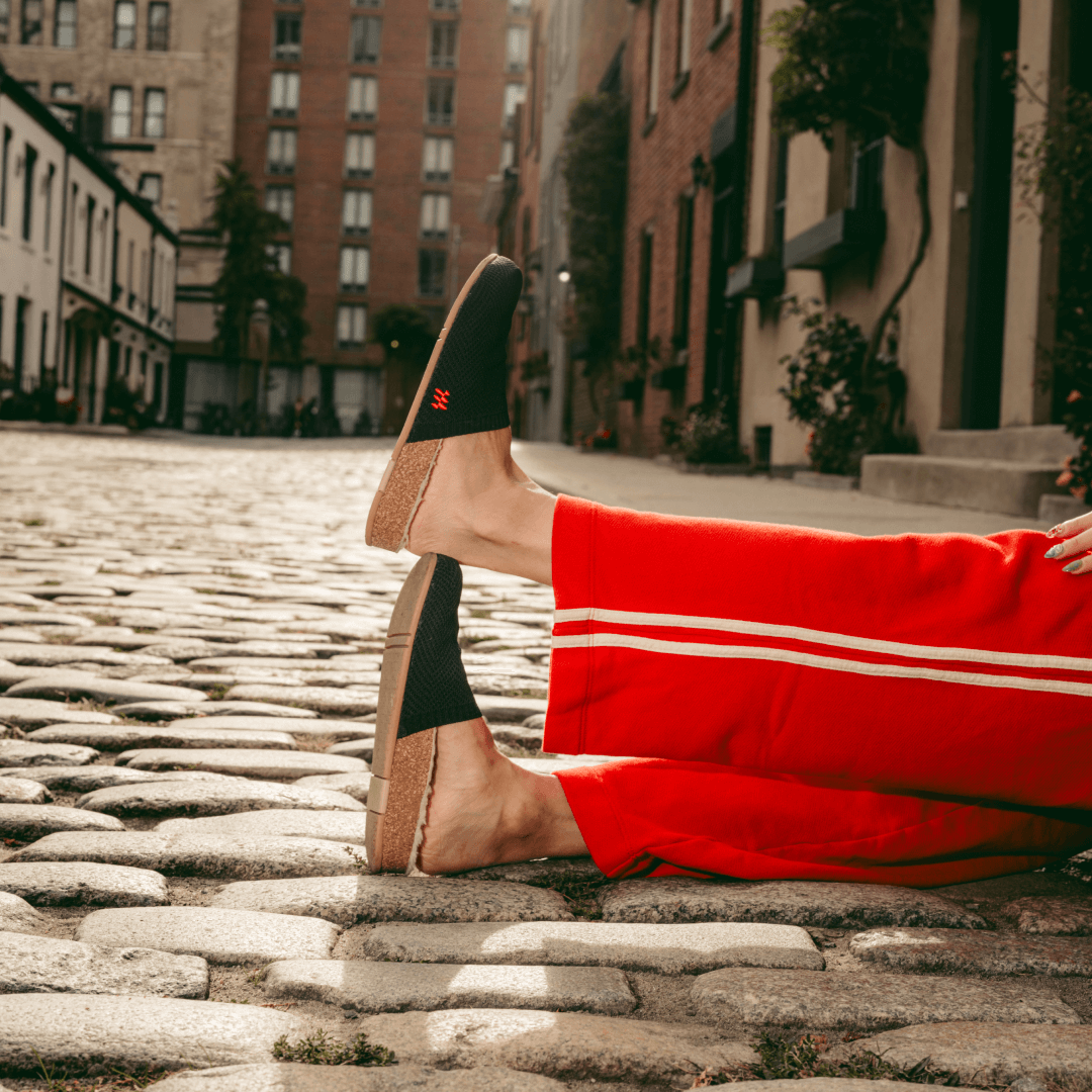 Cozy Chevron Grandpa Mule - Onyx Vee