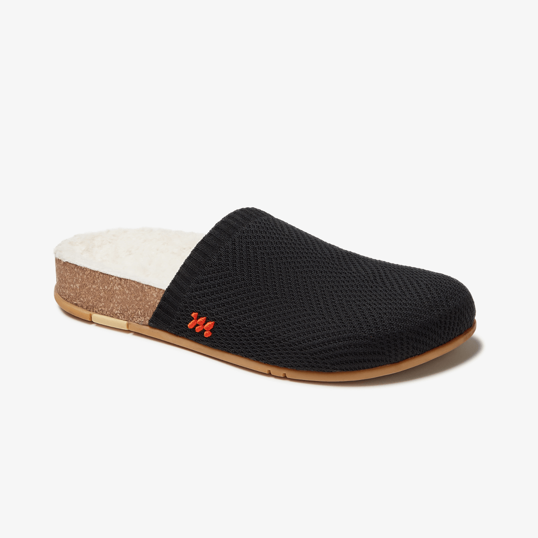 Cozy Chevron Grandpa Mule - Onyx Vee