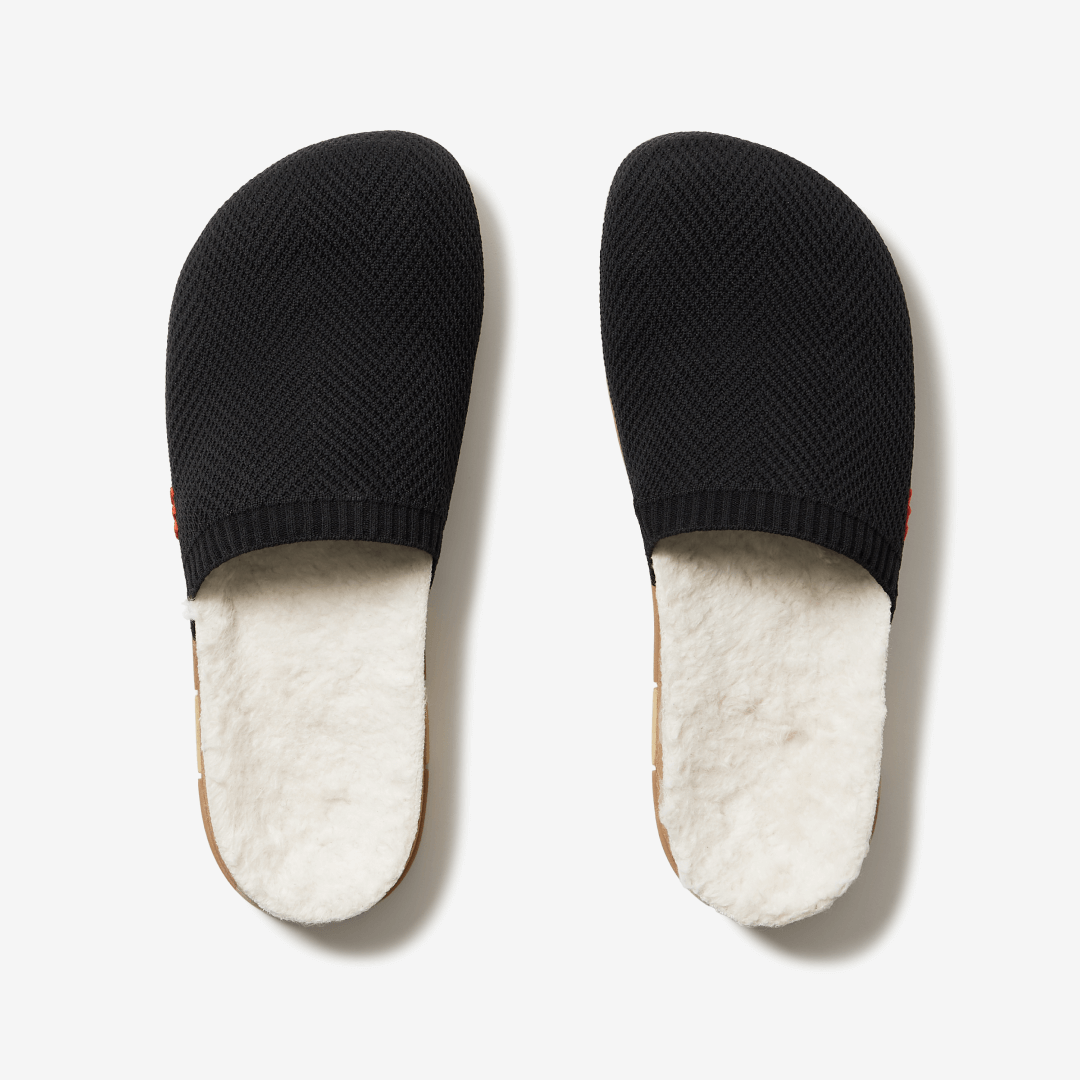 Cozy Chevron Grandpa Mule - Onyx Vee