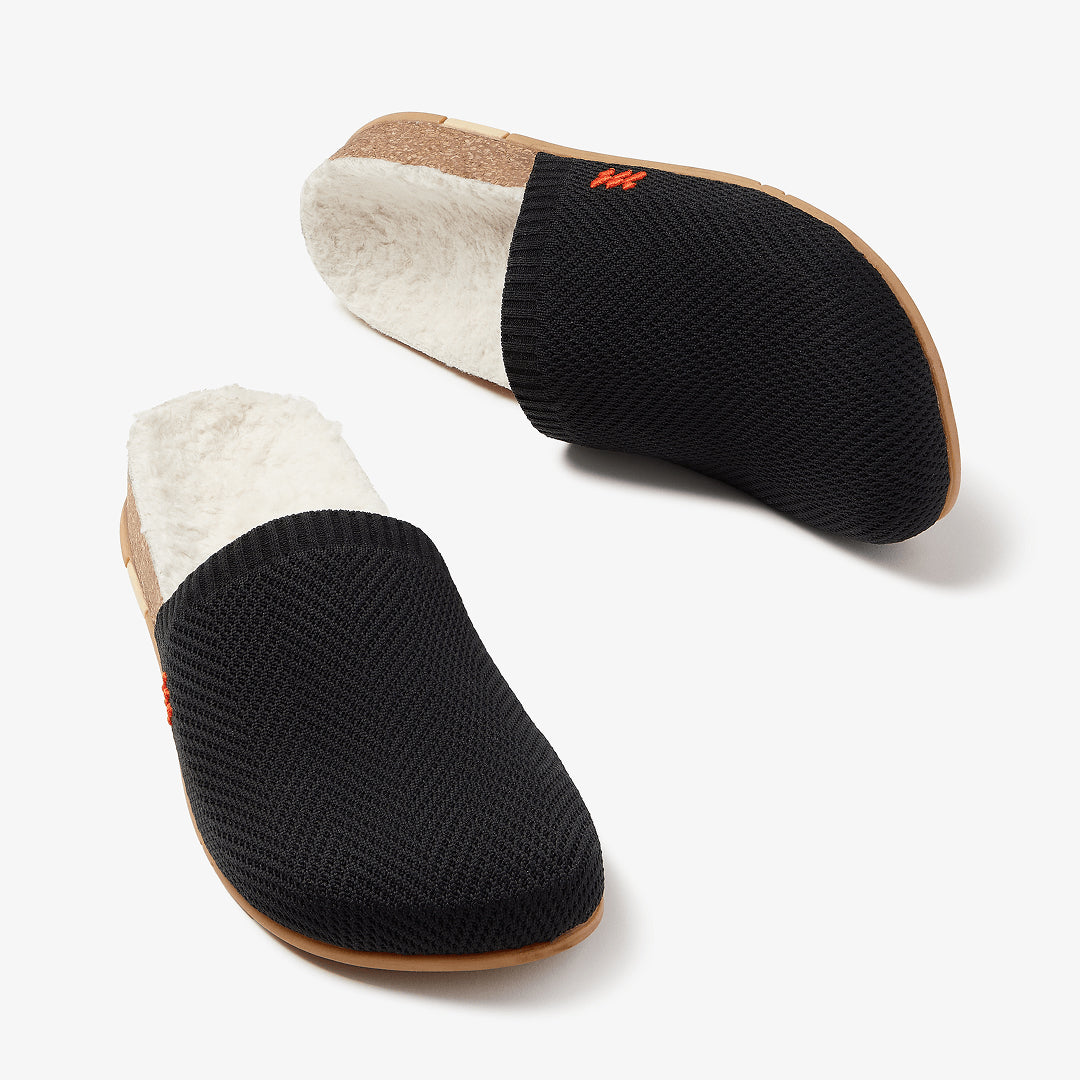 Cozy Chevron Grandpa Mule - Onyx Vee