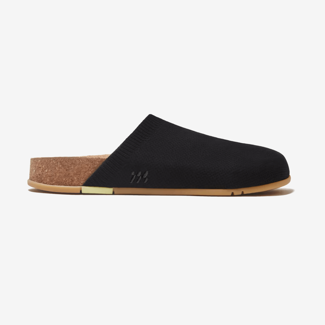 Showcasing the side view of Henning Classic Mule in Black.