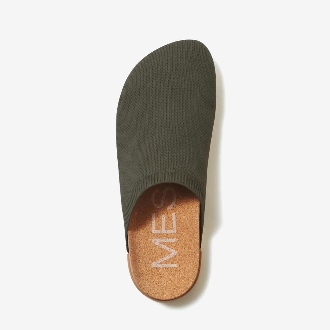 Showcasing the top view of Henning Classic Mule in Olive
