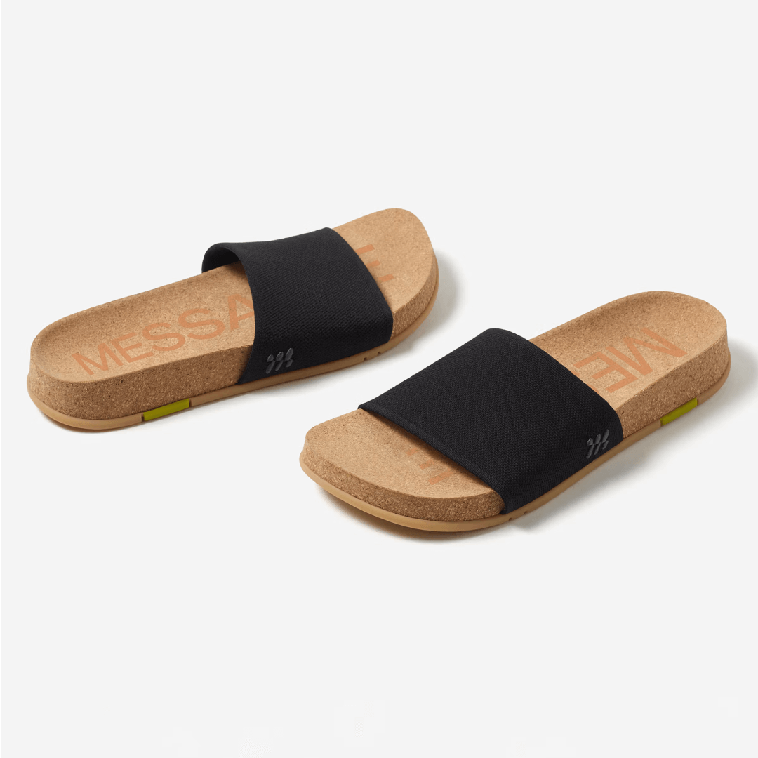 Showcasing a pair of olive Mullen Classic Slides.
