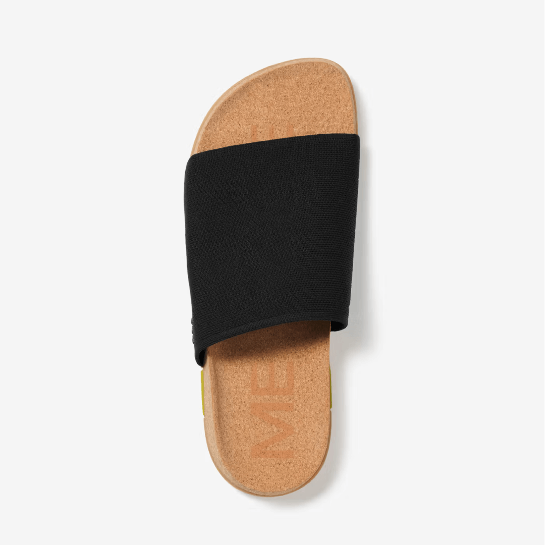 Showcasing the top view of Shaw Classic Slide in Black