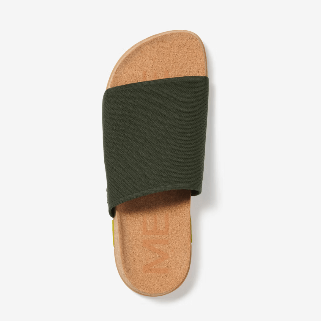 Showcasing the top view of Shaw Classic Slide in Olive