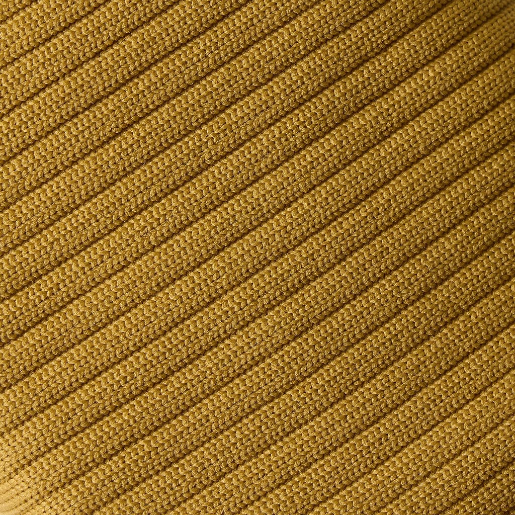 A close look at the ribbed hugflex™ knit on the MESSAGE Shaw Ripple slide in Golden.