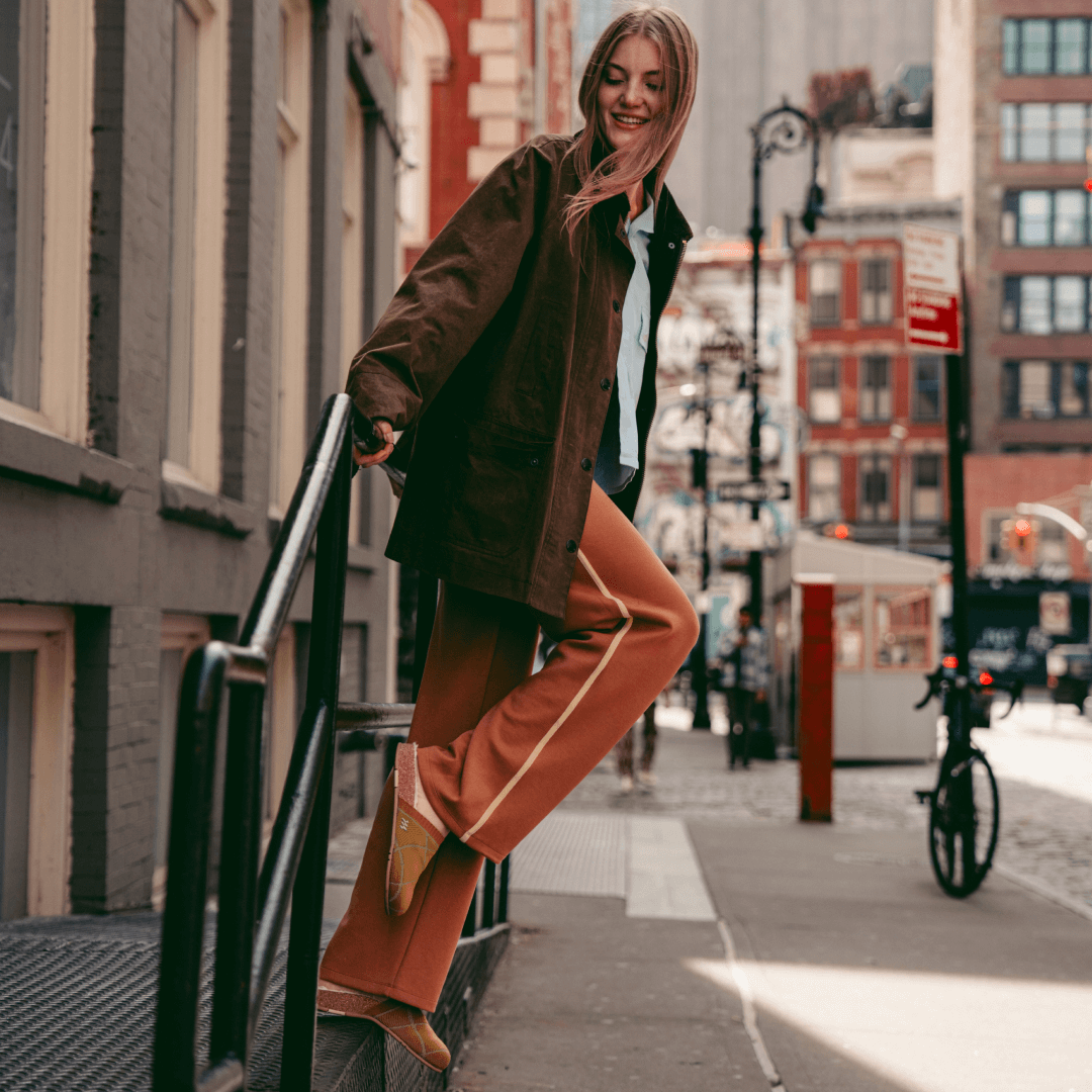 Cozy Grandpa Mule - Golden Check