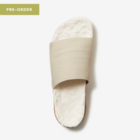 Cozy Chevron Shaw Slide - Créme Vee