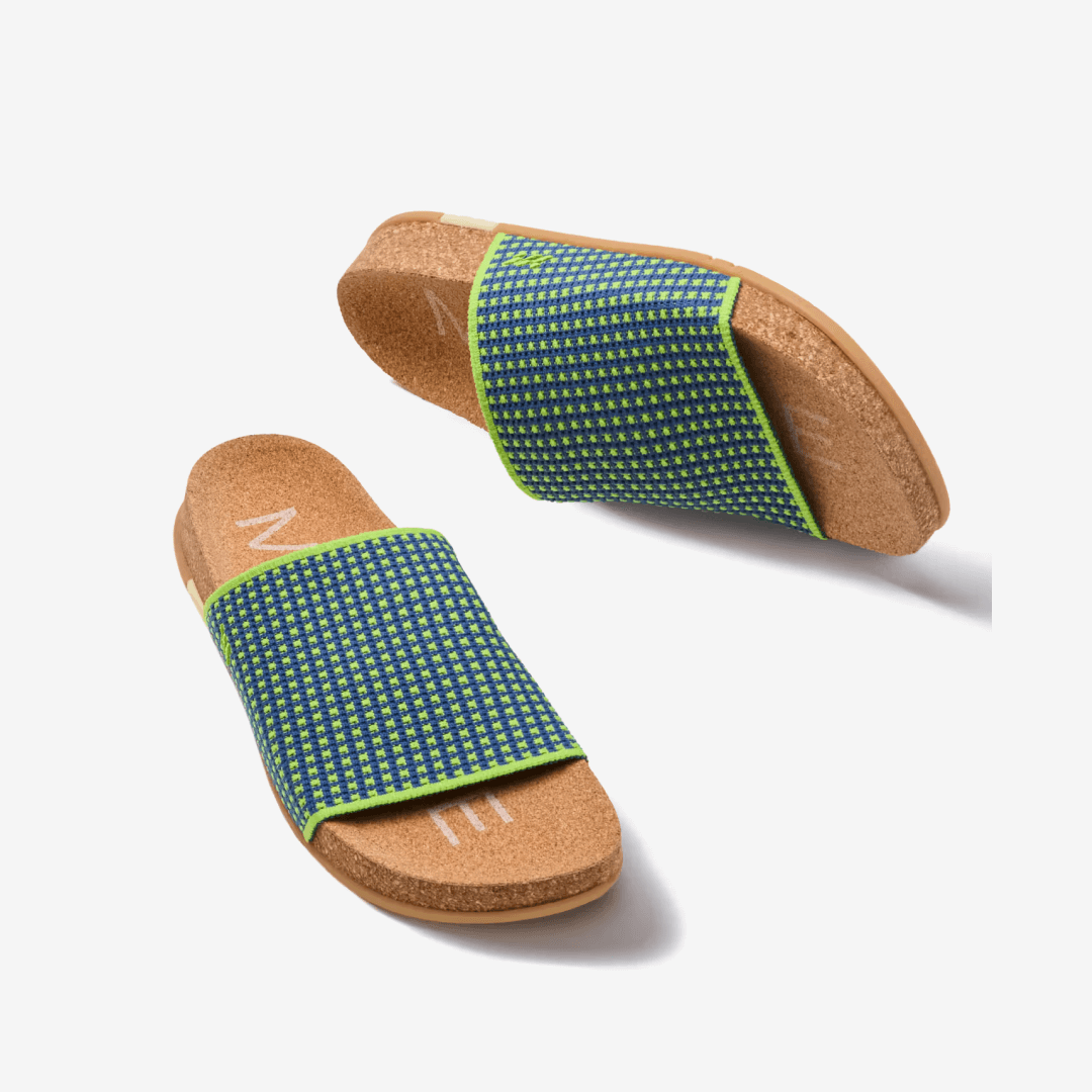Shaw Gingham Slide - Peacock