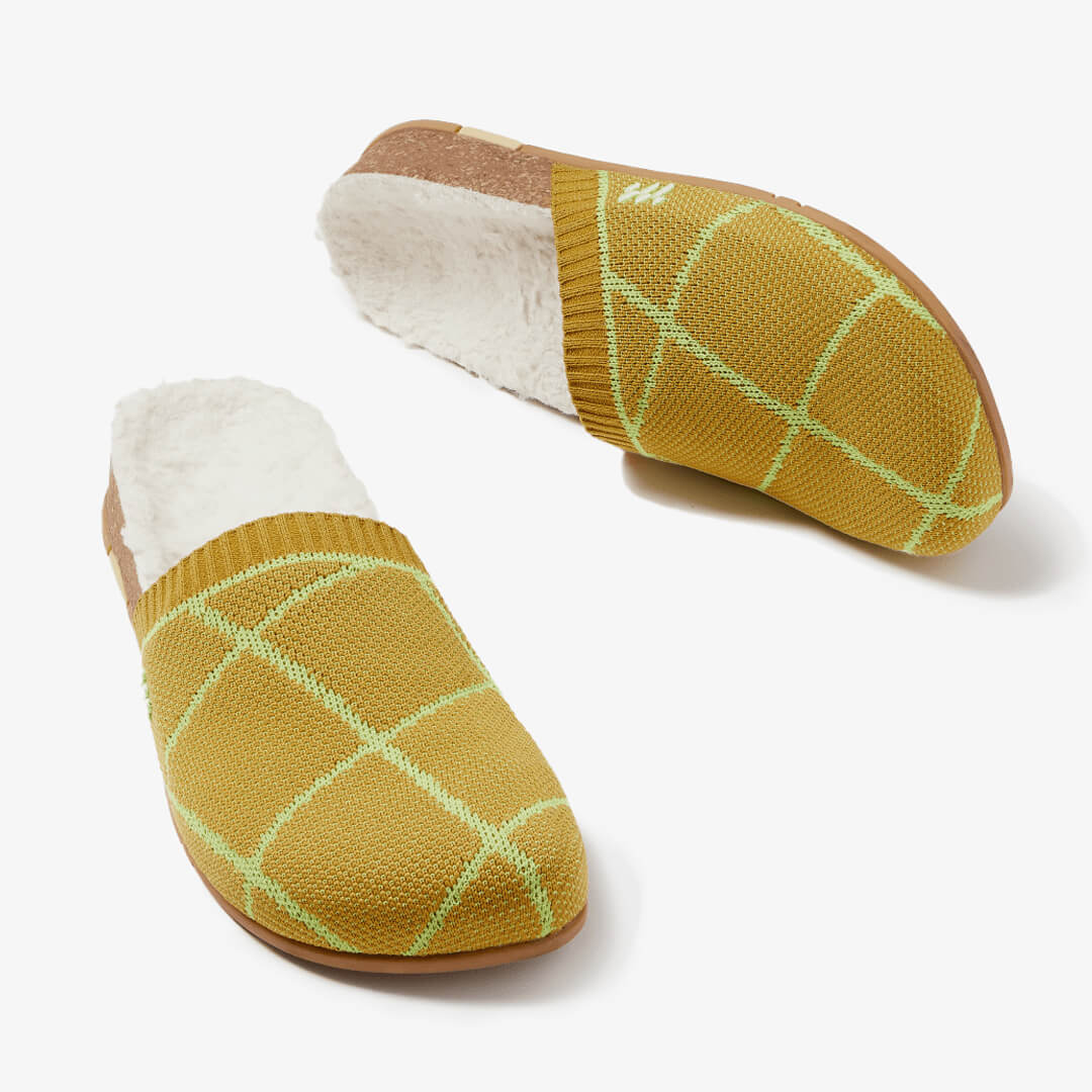 Cozy Grandpa Mule - Golden Check